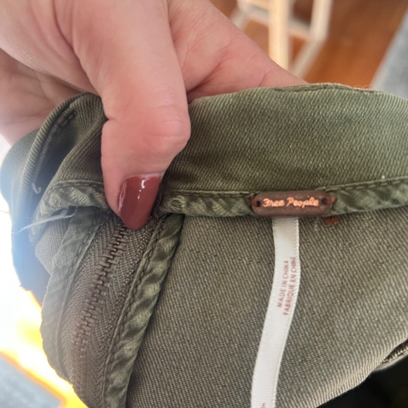 Free People | Modern Femme Olive Green Denim Mini Skirt - Picture 3 of 3